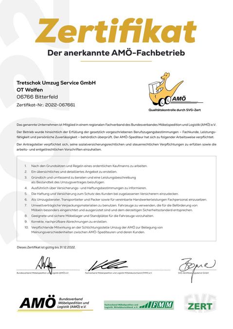 AMÖ-Zertifikat 2022